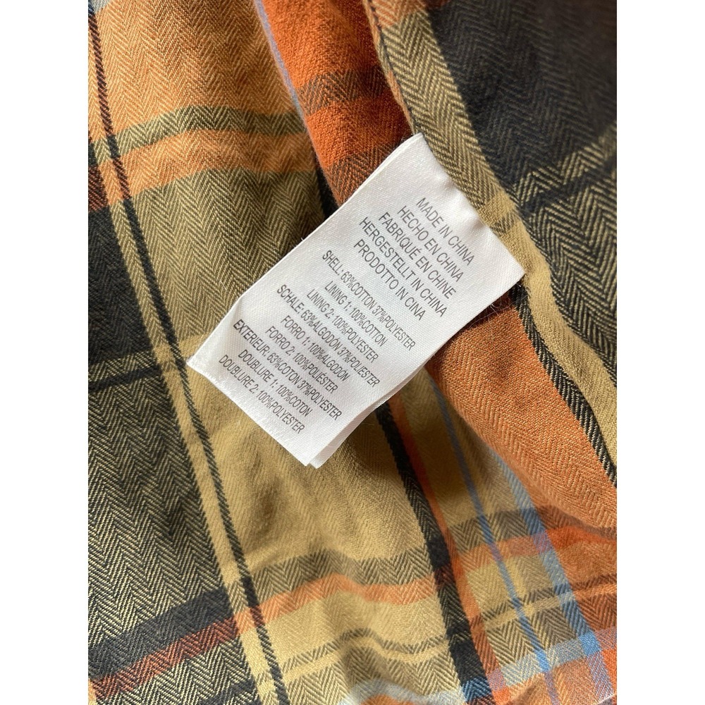 Legendary Whitetails Journeyman Jacket Shirt Mens M Waxed Plaid Lined Brown - Picture 10 of 12